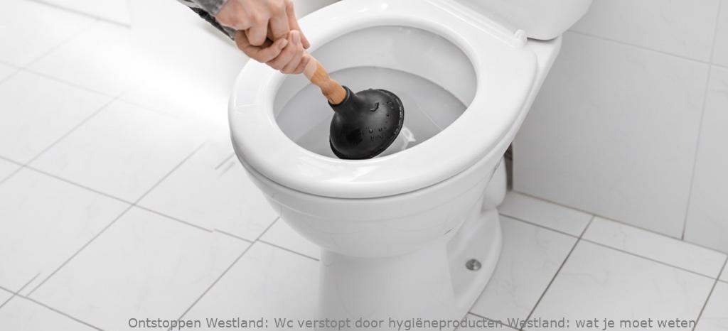 Wc verstopt door hygiëneproducten Westland: wat je moet weten